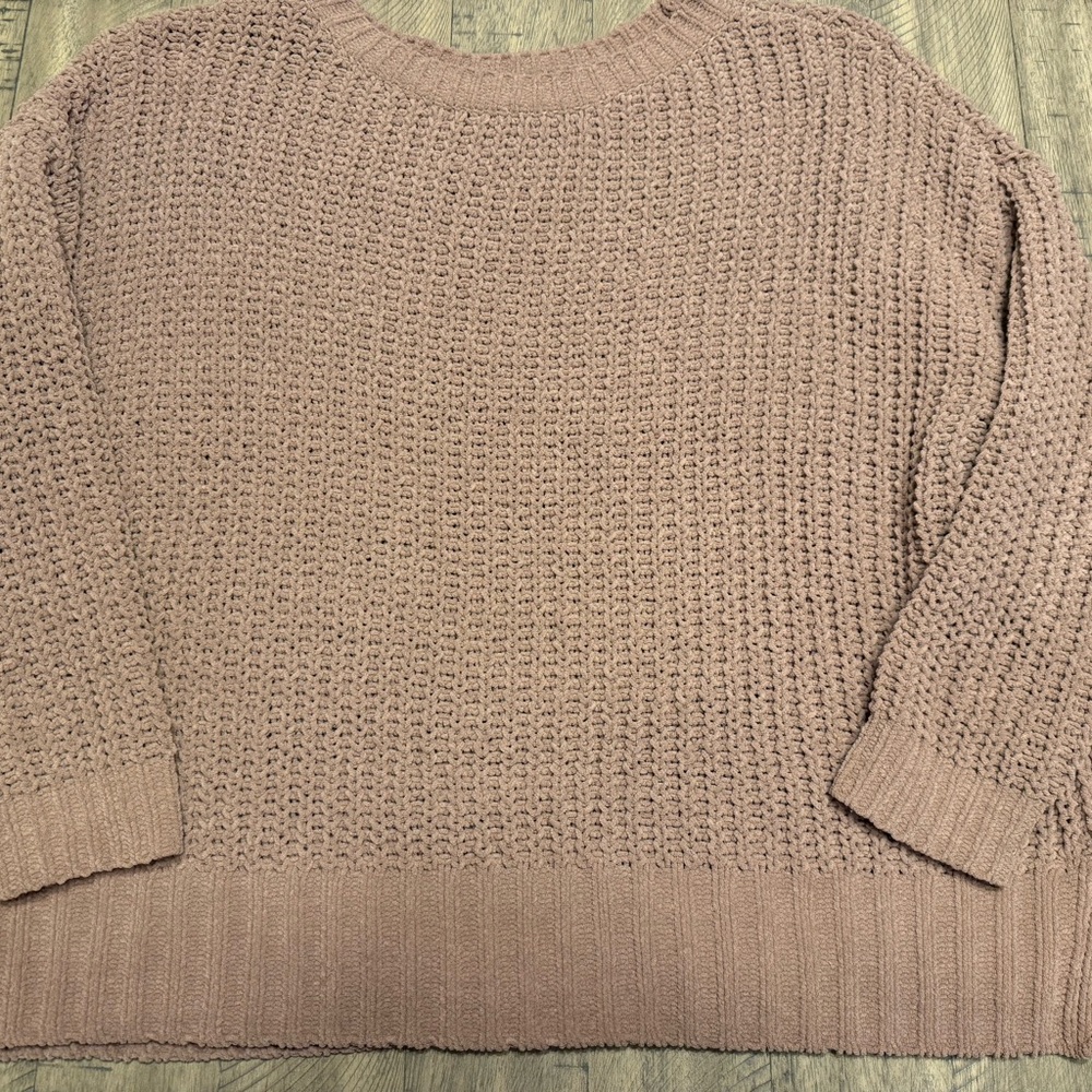 American Eagle Outfitters Textured Knit Sweater in Soft Brown